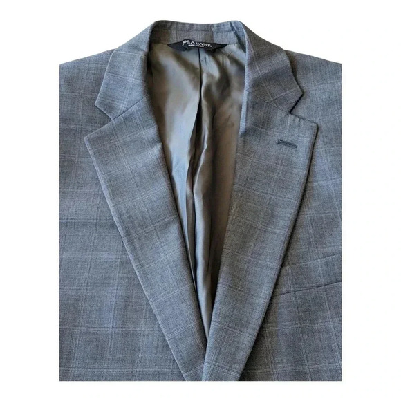 JOS A BANK NWT $299 Suit Jacket Size 42 R Executive Tailored Fit Grey Plaid - Picture 3 of 12